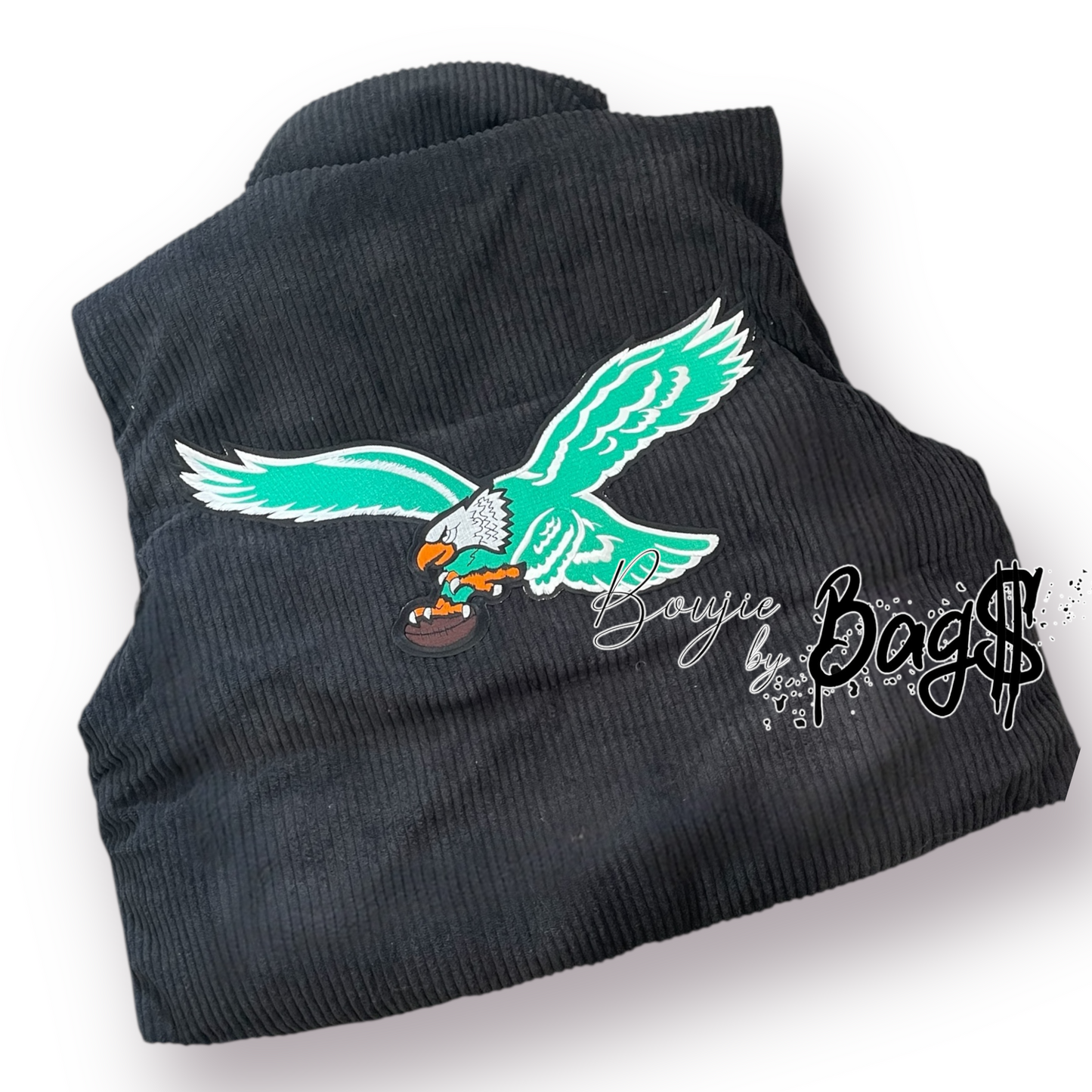 Corduroy Cropped Eagles Vest