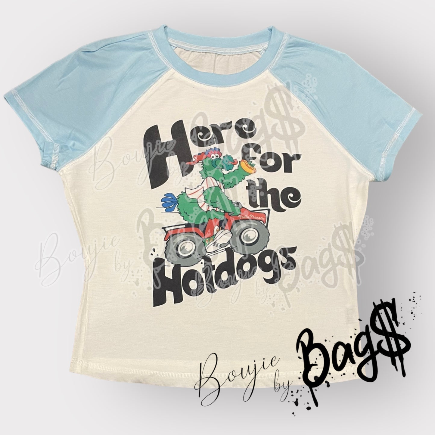 Hotdog Raglan - Light Blue